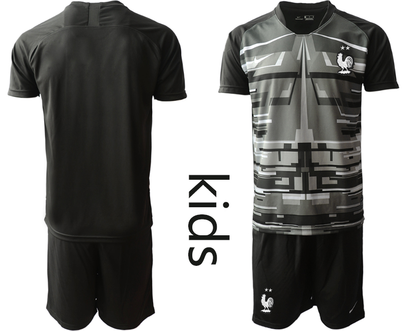 2021 European Cup France black Youth goalkeeper soccer jerseys->belgium->Soccer Club Jersey